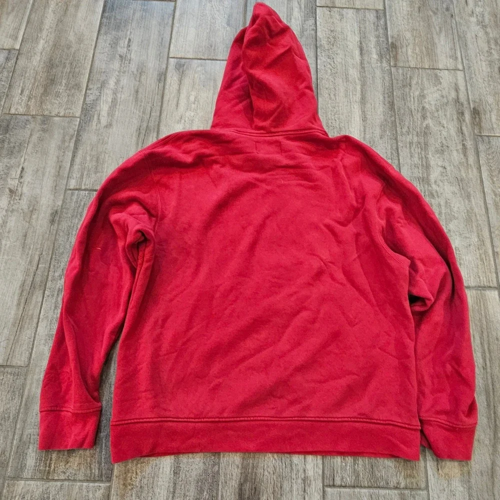 Jordan Hoodie Mens Size L Red Jumpman Fleece Pullover Sweatshirt Sportswear